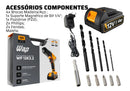 Parafusadeira E Furadeira A Bateria Li-ion Wap Wf 12k3.2 Carregador Com Maleta E Kit De 11 Acessórios